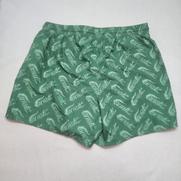 Lacoste Men's Swim Shorts Green White New Size M - NWT - Picture 5 of 9